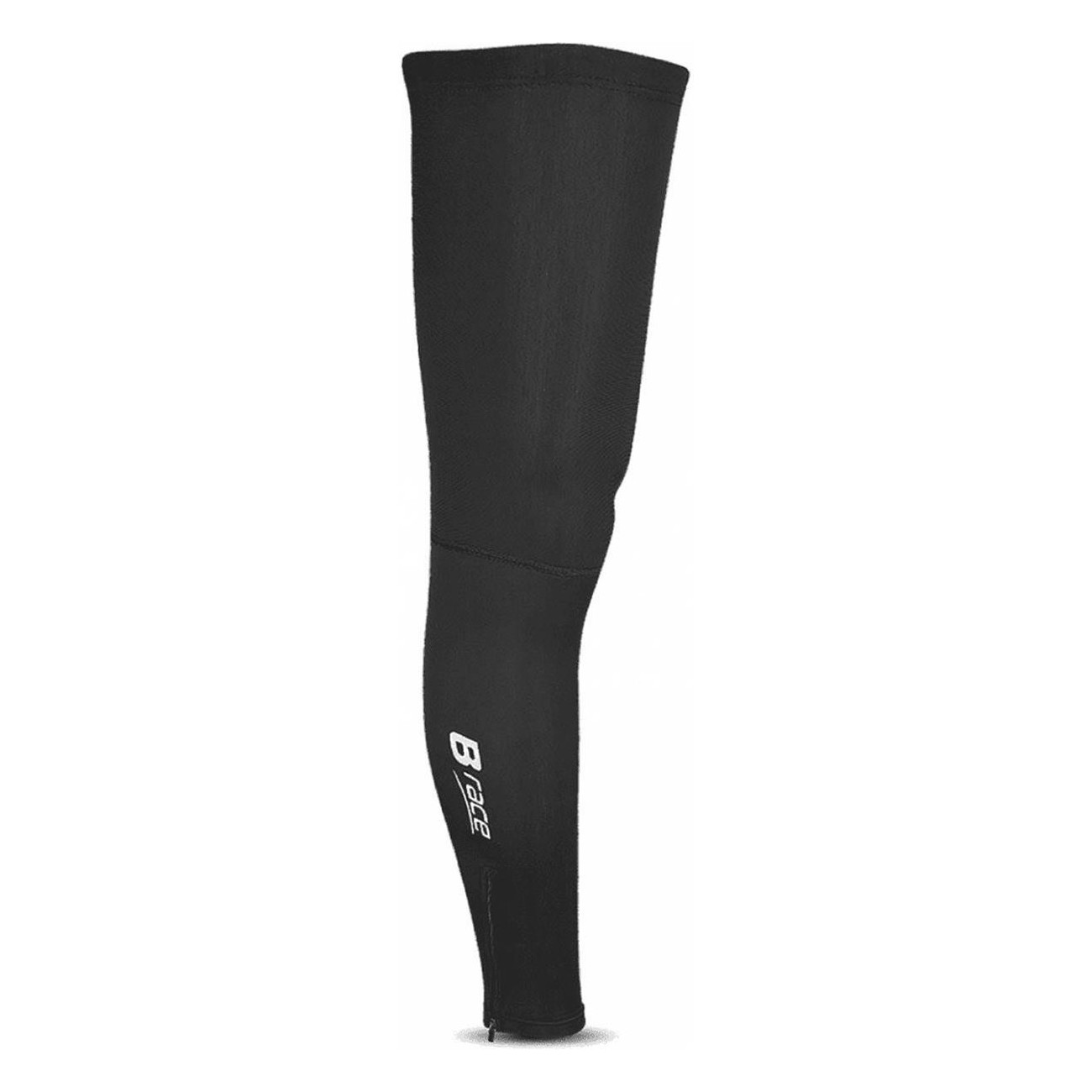 Winter Lycra Leg Warmers Black XL with Fleece Lining and Non-Slip Inserts - 1