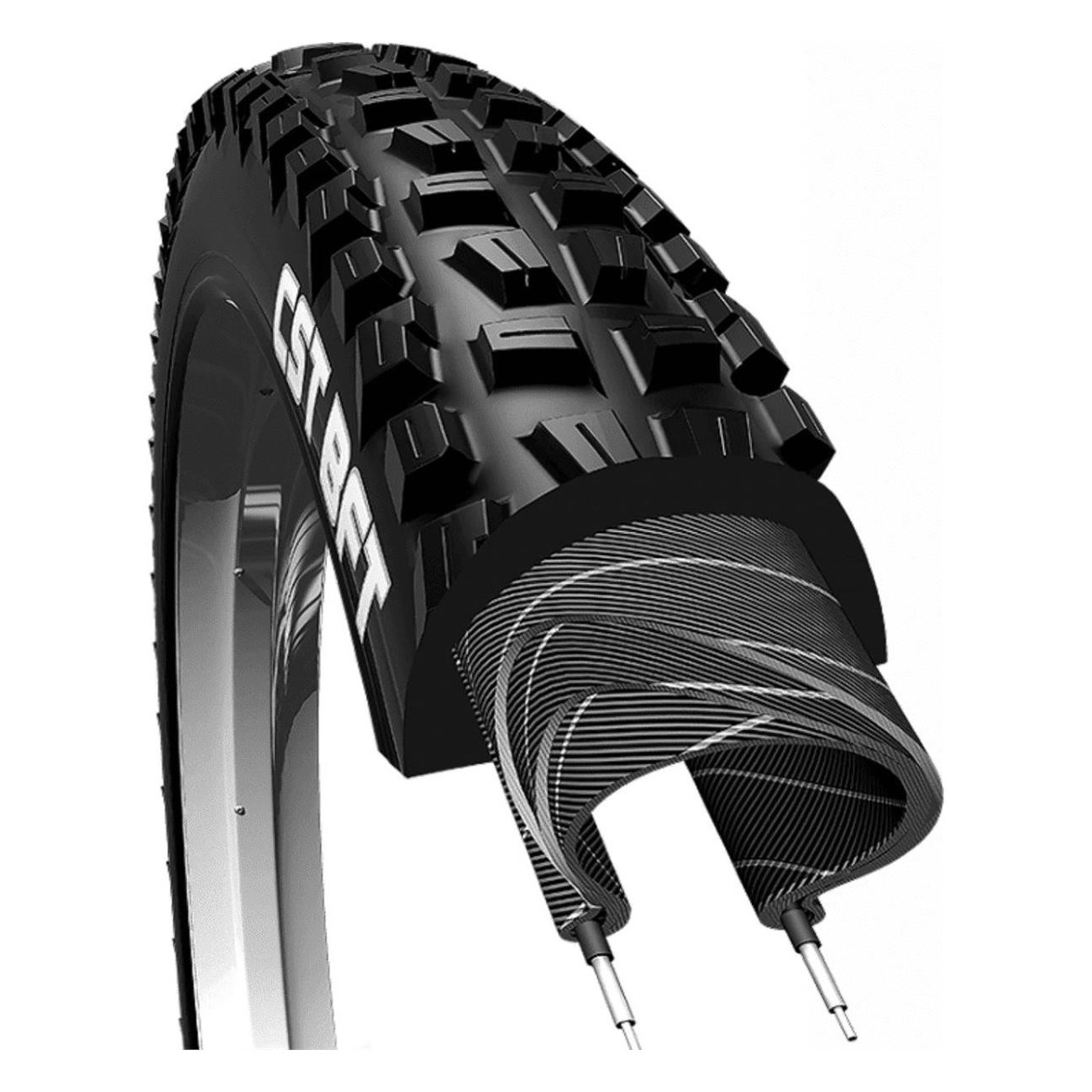 CST BFT 20x4.00 Black Rigid Tire for Fat Bike and E-Bike - Exceptional Performance - 1