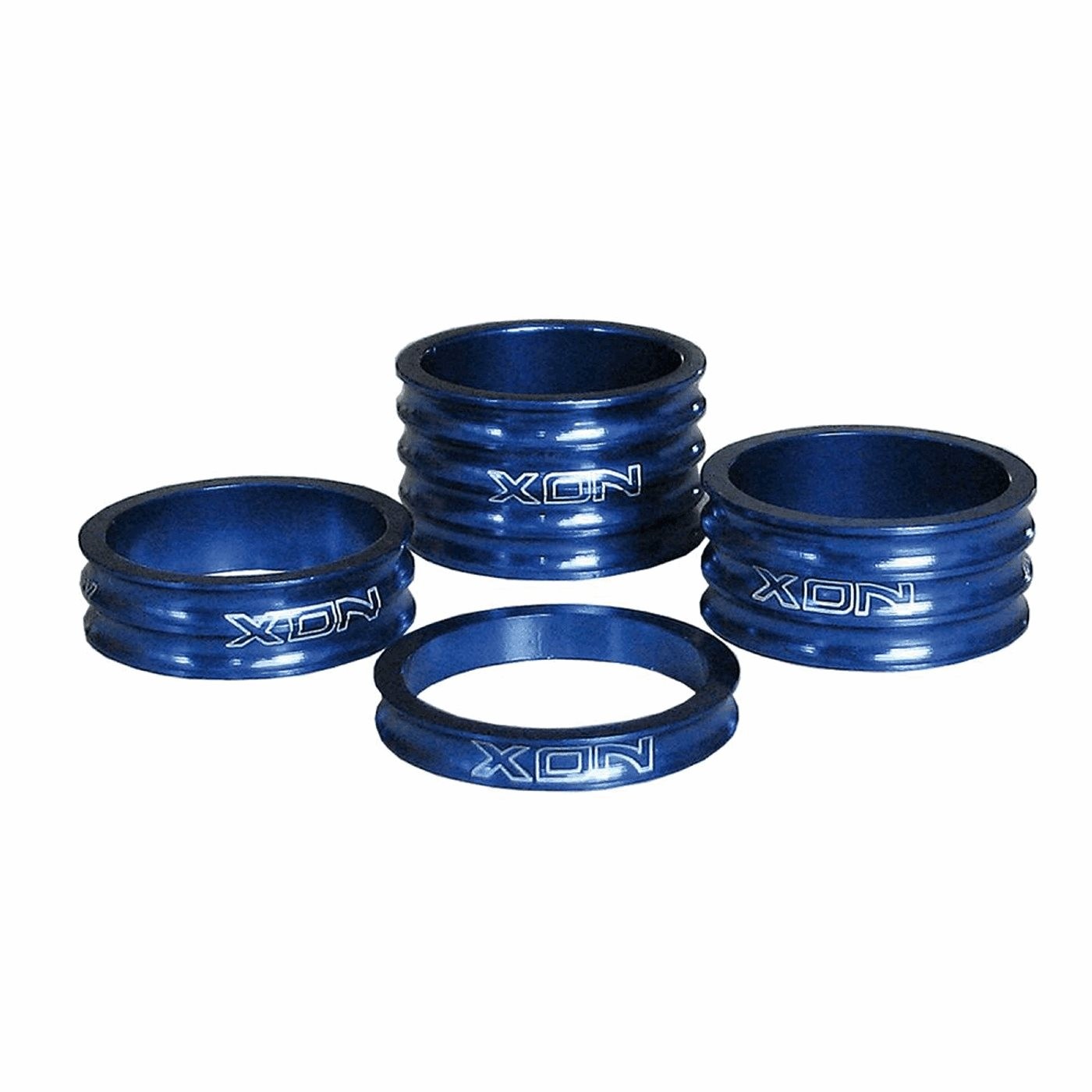 8005586212580 - Lenker Spacer Kit 286mm aus Aluminium 6061 Blau - 4 Stück Größen 5mm 10mm 15mm 20mm Marke XON