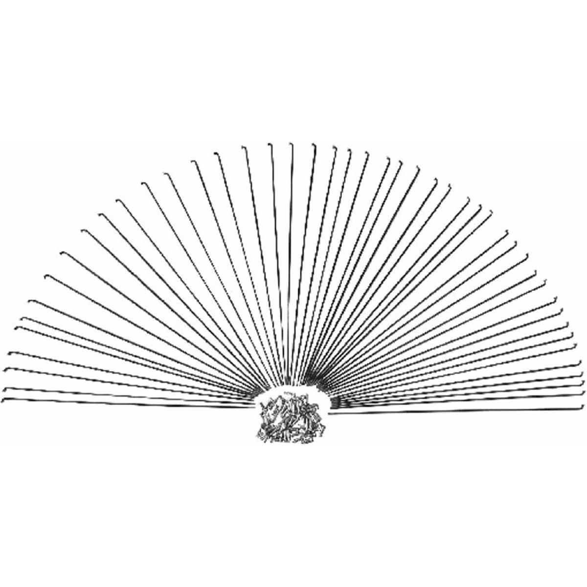 8005586809346 - Zinkstahl Speichen 175mm x 2mm mit MVTEK Nippel - 100 Stück Packung