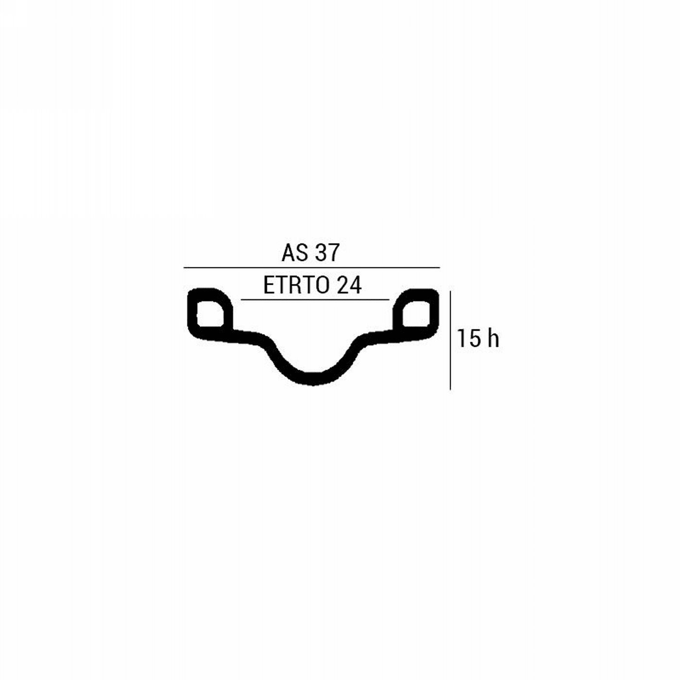 8005586232700 - Aluminium Fahrradfelge R26 13 8 36 Löcher Silber - MVTEK