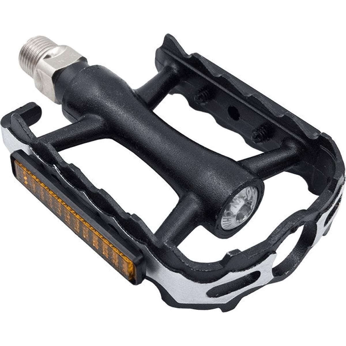 8005586222336 - MTB Pedal aus schwarzem Aluminium 105x82x23mm mit Reflektoren 265g - MVTEK