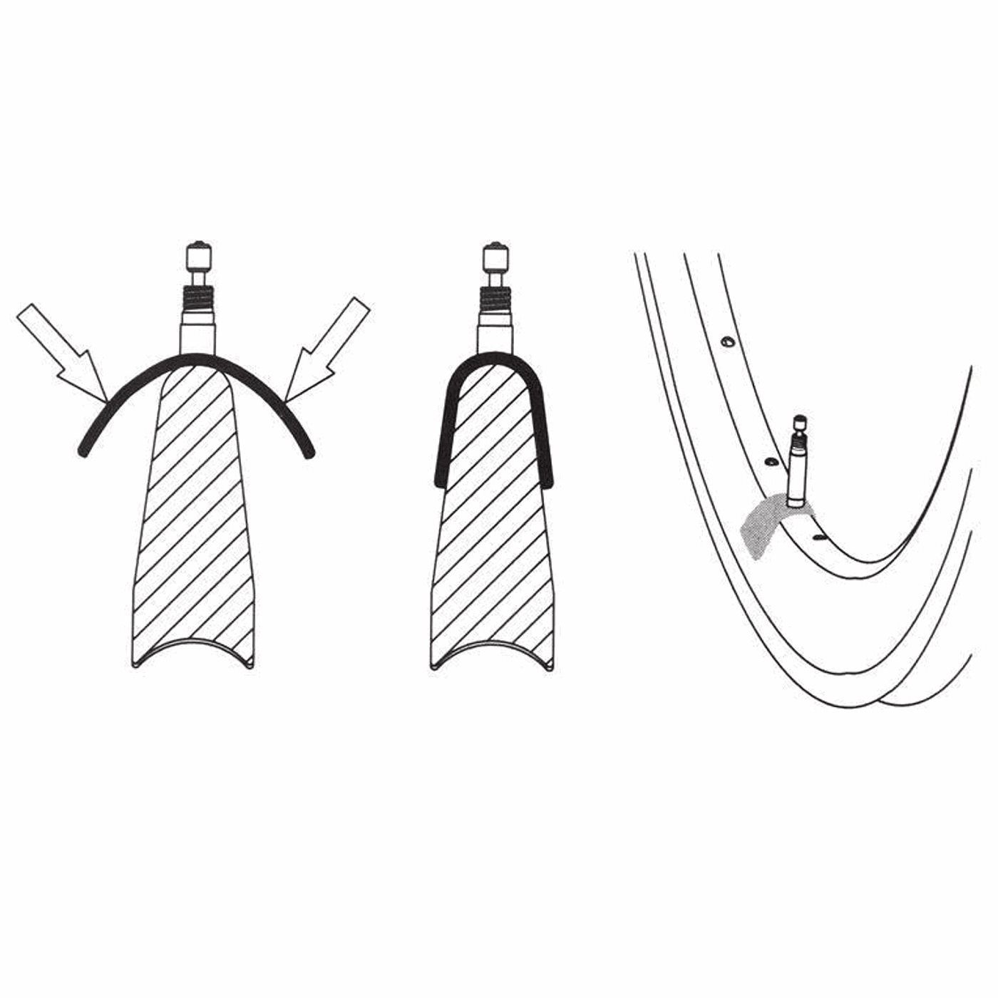 8005586229205 - Schwarzer Anti-Vibrationskleber für Presta-Ventile MVTEK ideal für Carbonräder