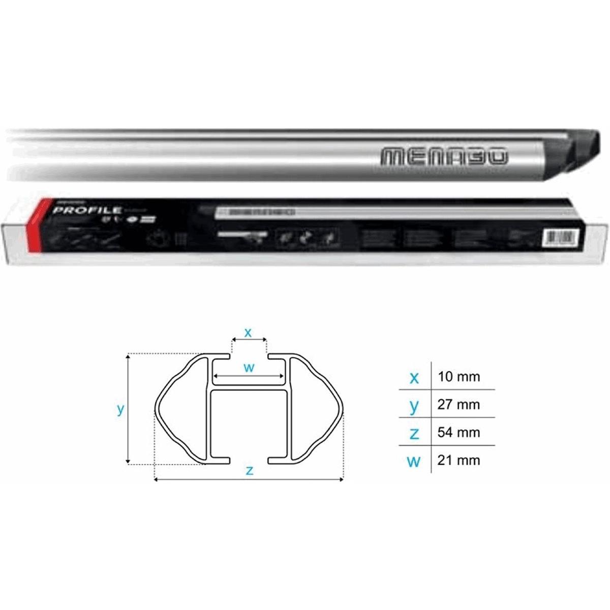 8003168029359 - Aluminium Trägersystem Silber 54x21mm - Größe M RACK SYSTEM