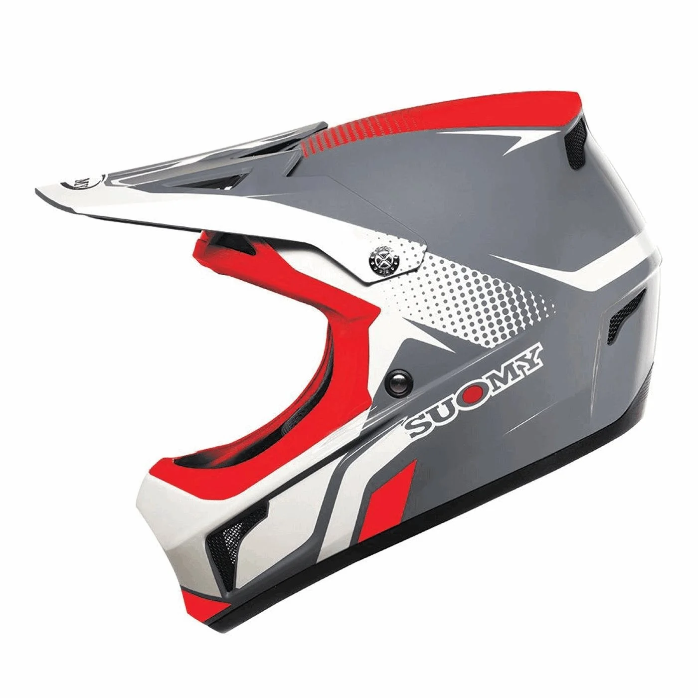 Casco extreme grigio/rosso/bianco - taglia s