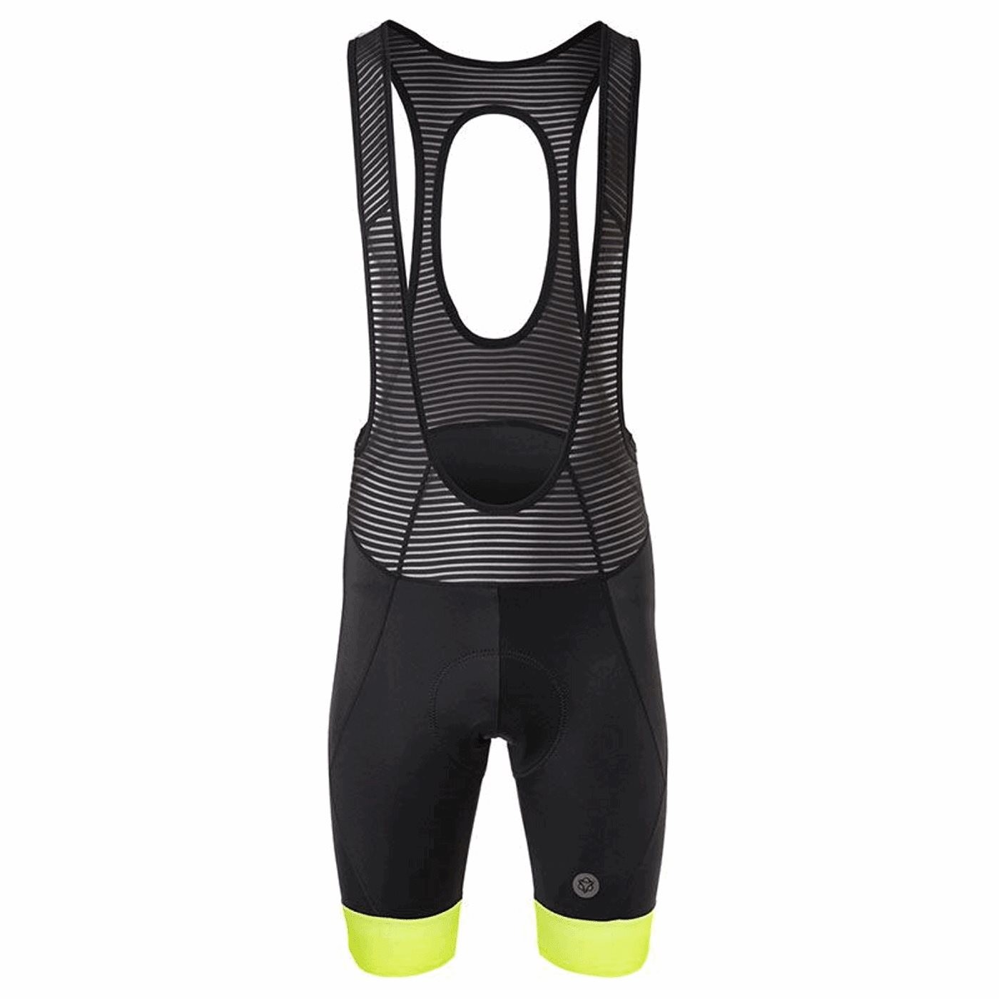 8717565656079 - Kurze Herren-Latzhose Gelb Größe L aus atmungsaktivem Lycra mit RED120 Polster