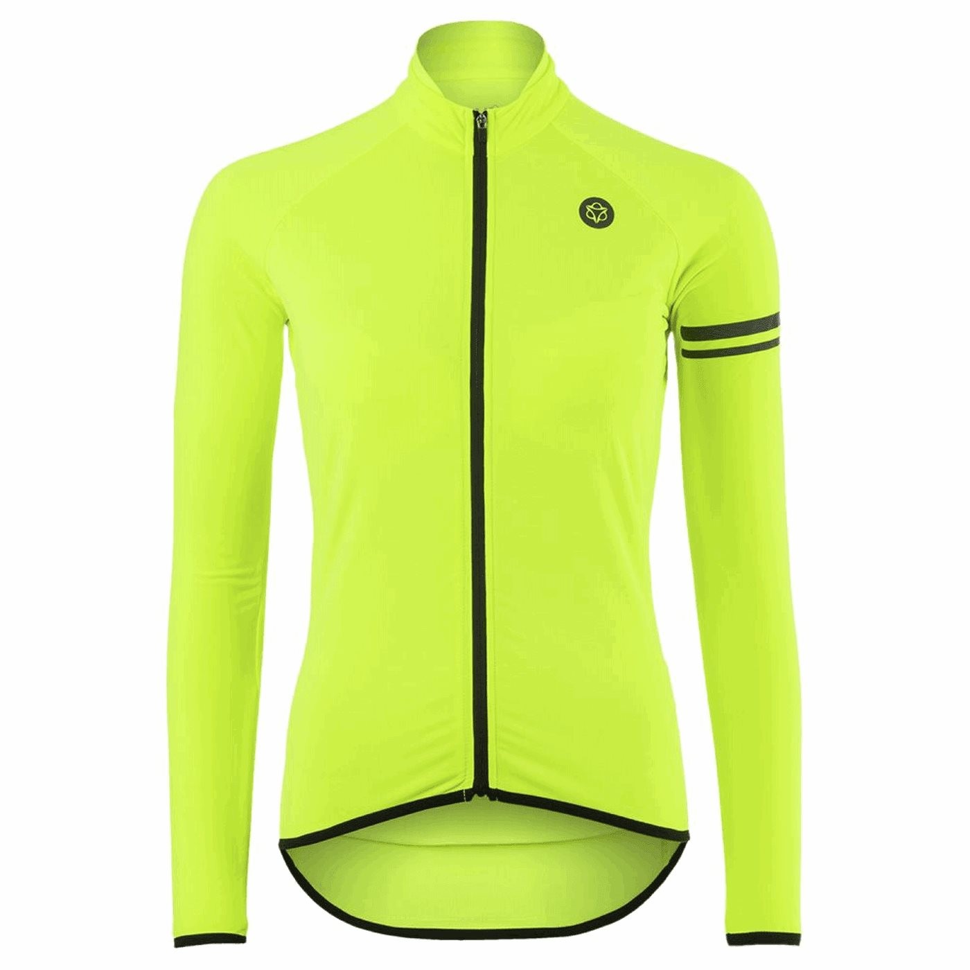 8717565689305 - Sportshirt Damen Gelb Fluoreszierend XS - Atmungsaktiv und Bequem mit langen Ärmeln