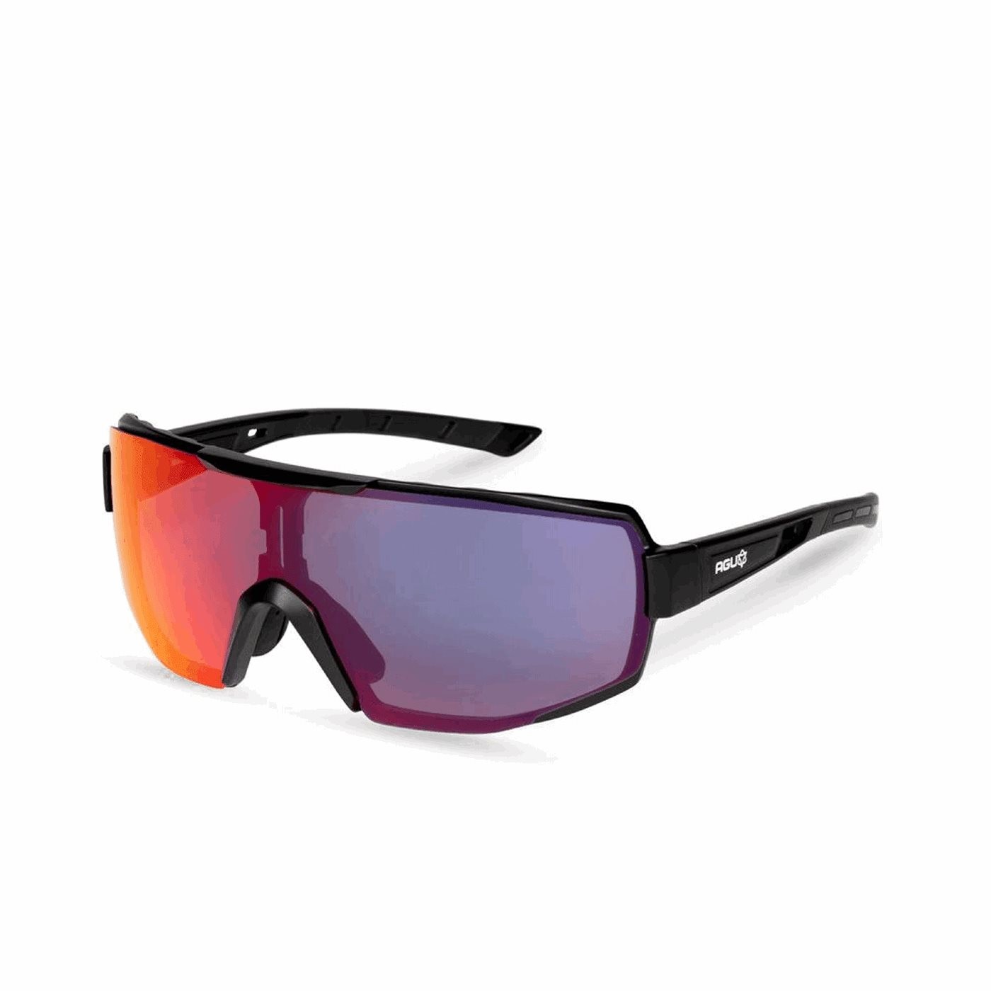 8717565588868 - Bold Schwarze Brille mit roten UV400 Anti-Beschlag-Gläsern