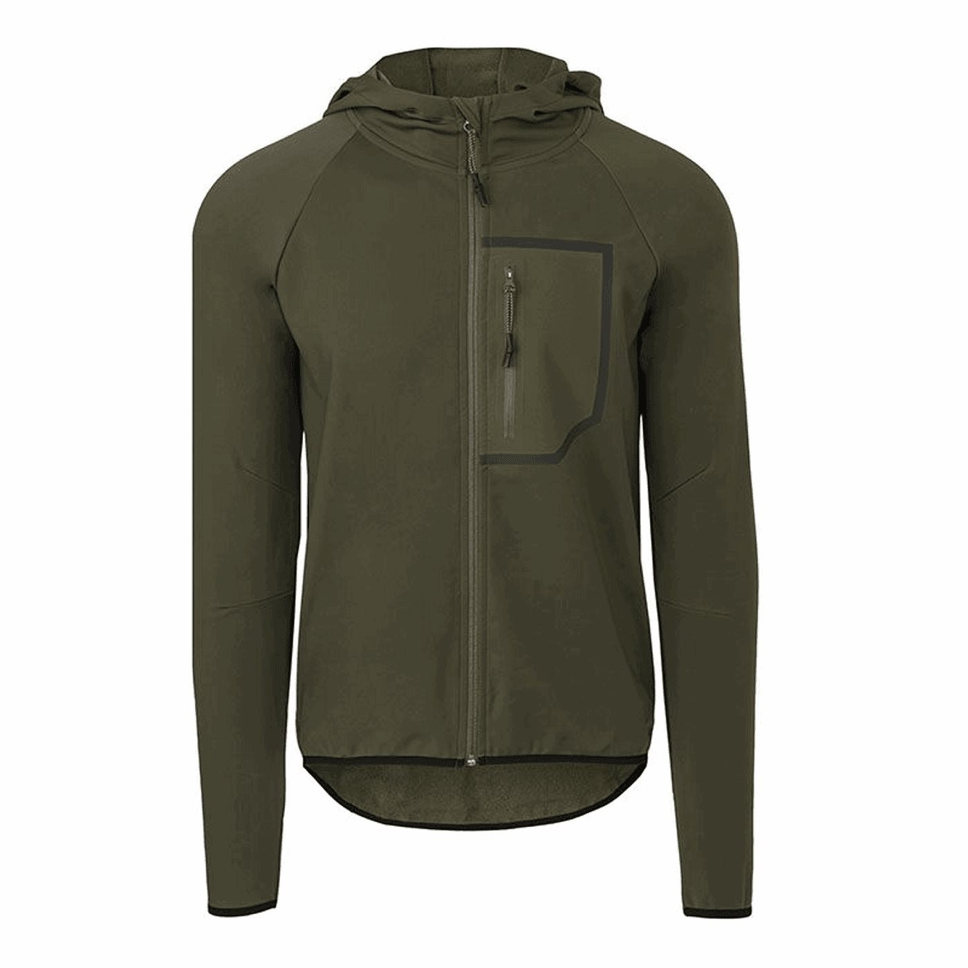 Giacca hoodie venture dwr tech unisex verde militare con cappuccio taglia m