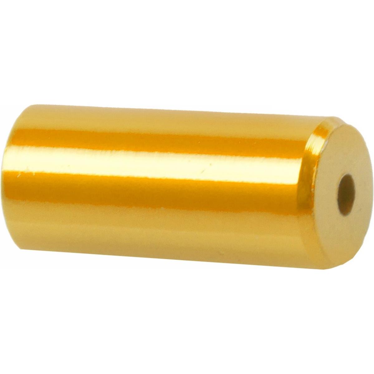 0887539014827 - M-WAVE 5mm Kabel Endkappe aus anodisiertem Aluminium Gold 12mm - 200 Stück Packung