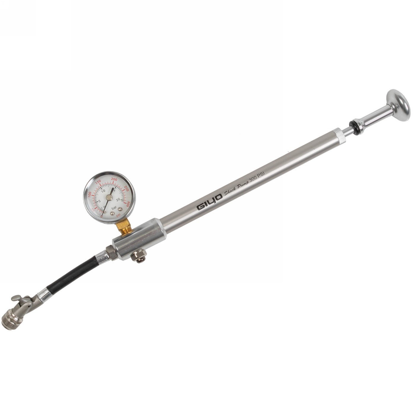 0887539037741 - Aluminium Hochdruckpumpe mit Manometer für Schrader-Ventil bis 21 bar 300 PSI