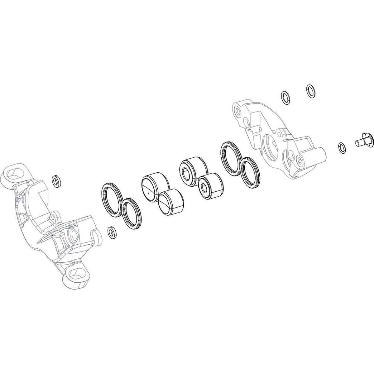 0710845787126 - Bremssattel Kolben Kit mit Dichtungen und O-Ringen - 16mm und 14mm