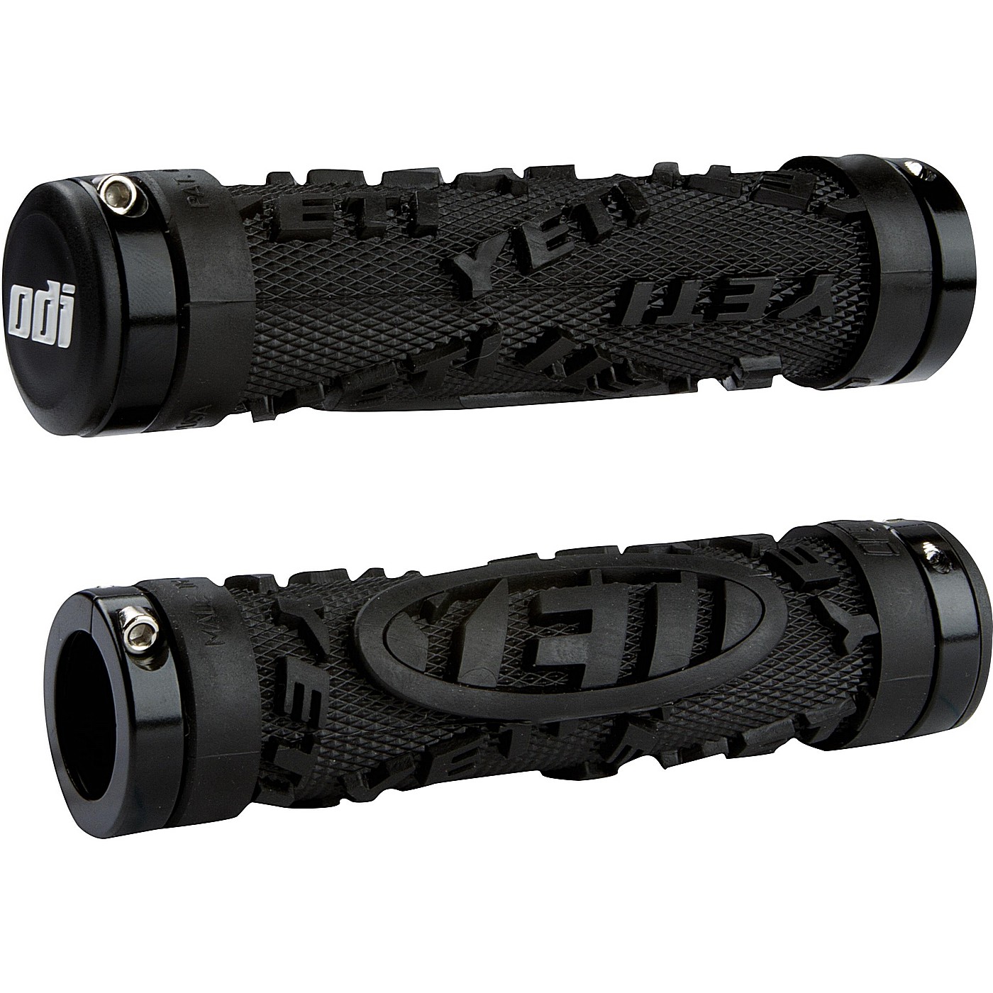 0711484103674 - MTB Griffe Yeti Hardcore Lock-On Schwarz 130mm mit schwarzen Klemmen