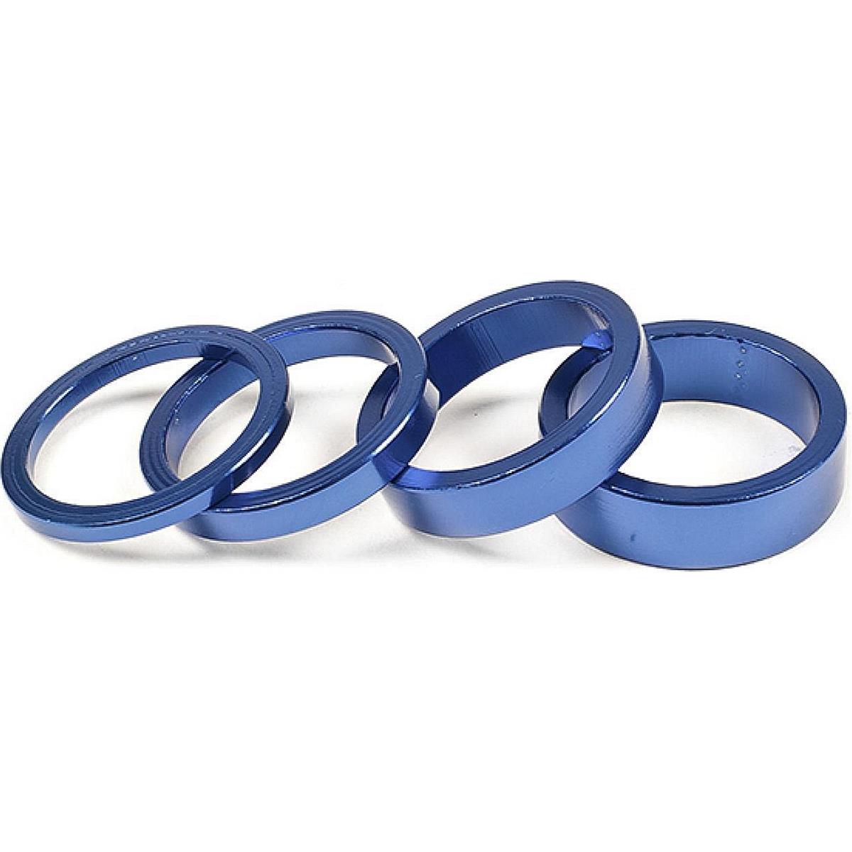 4055822514866 - Set von Spacer für Steuersätze 1 1 8 - Legierung 6061 T6 Thermoblau 3mm 5mm 8mm 10mm