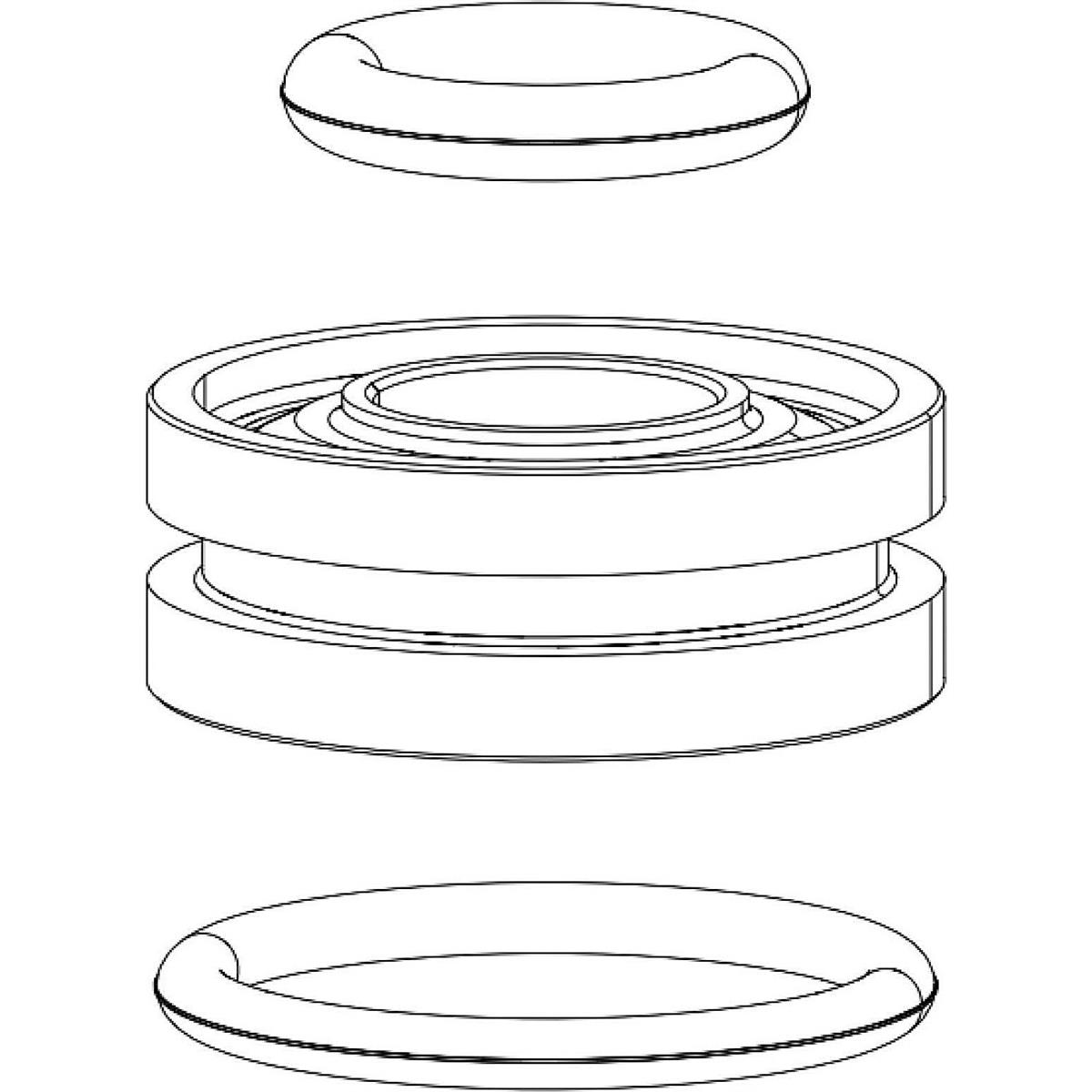 0710845616853 - Dichtungsgruppe Gabeldämpfer Moco 32 mm - Kompatibel mit Sida 2009-2014 Sidb 2011-2013 Reba Revelation Bluto