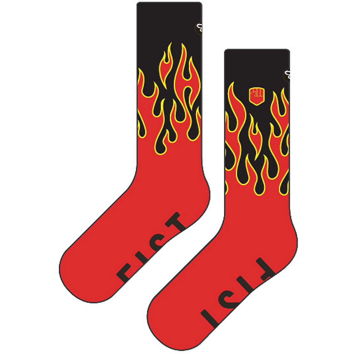 Fist wintersocks flaming hawt s-m rosso-nero