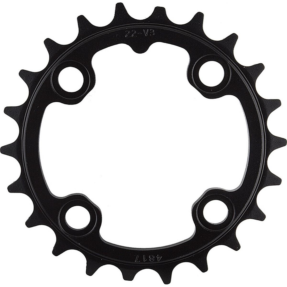 0710845605796 - MTB Kettenblatt 44T 104mm aus mattschwarzem Stahl für 9 10 Gänge