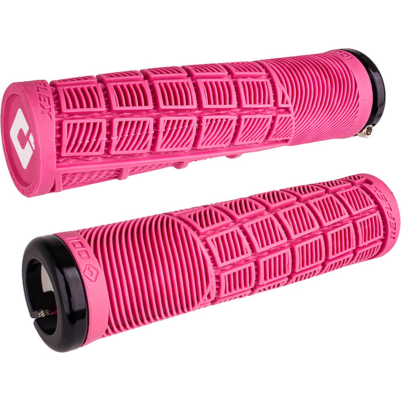 0711484195068 - Odi Grips Reflex V21 Lock-On Rosa mit schwarzen Klemmen 135 mm