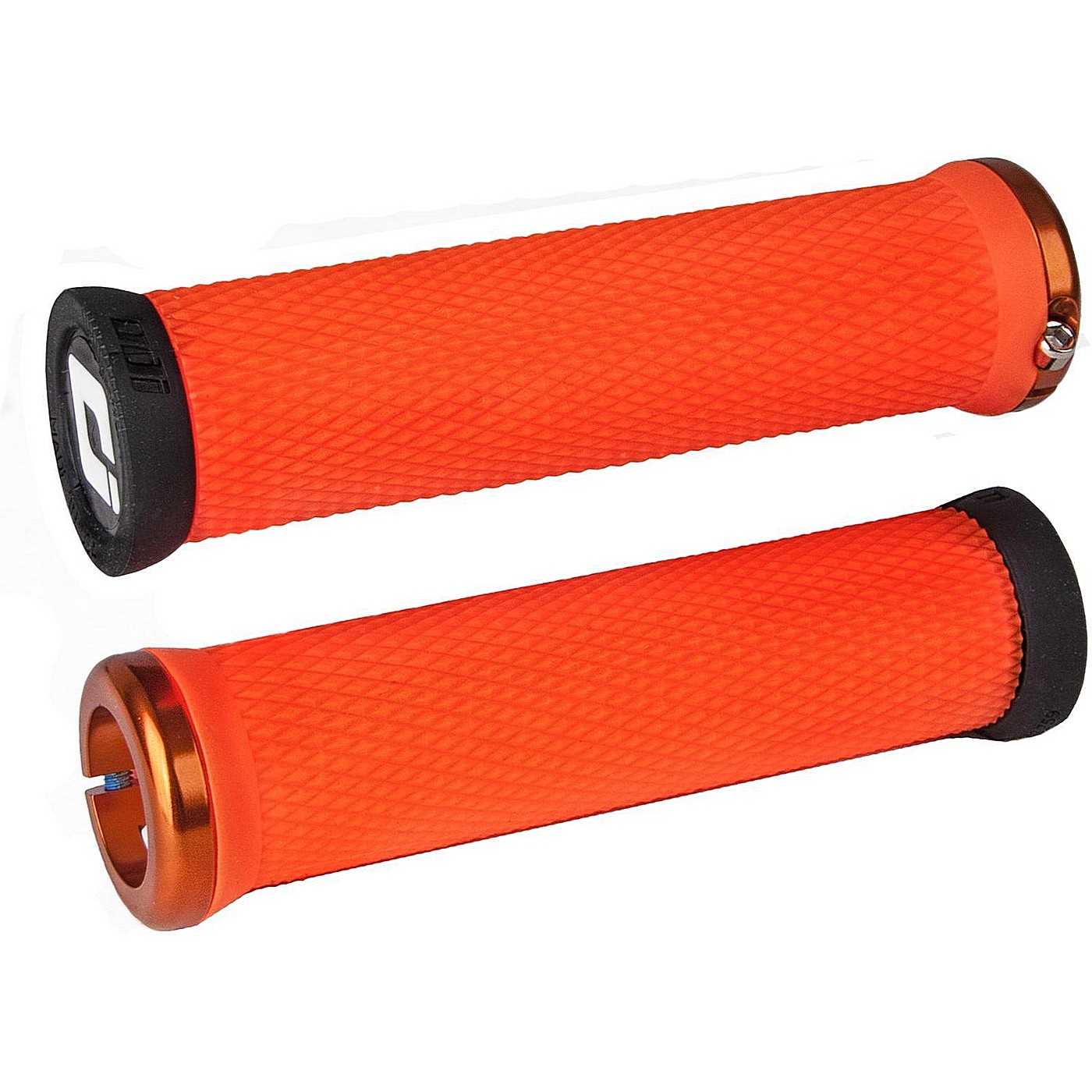 0711484190384 - MTB Elite Motion Lock-On 21 Griffe Orange mit Klemmen - 130mm