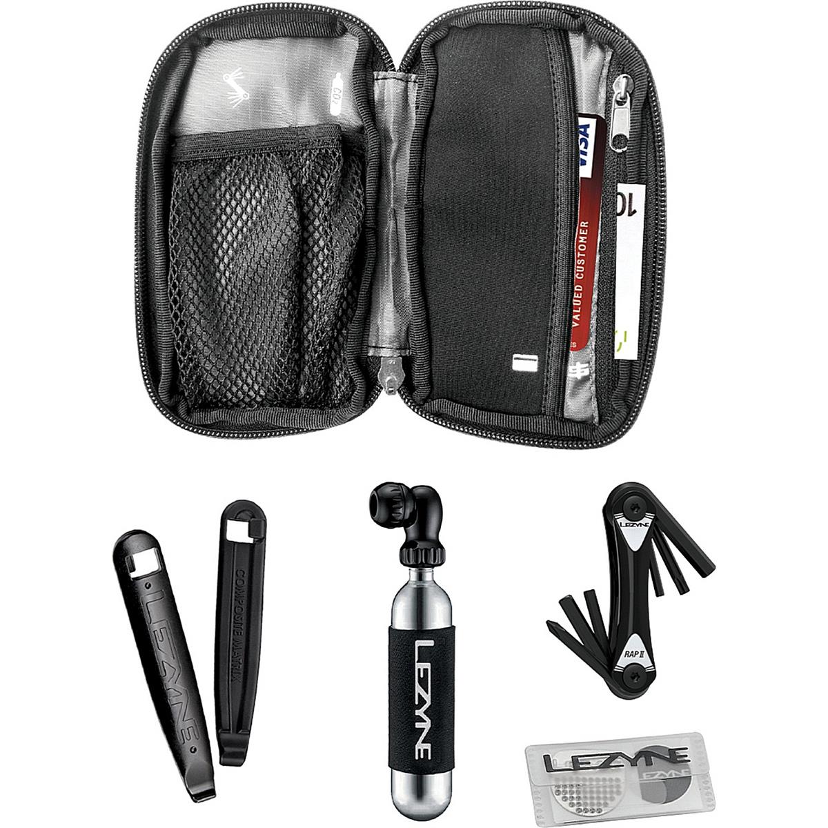 4710582547744 - Lezyne Loaded Road Taschenorganizer für Radfahrer - Essentielles Zubehör mit Reparaturset und Werkzeugen