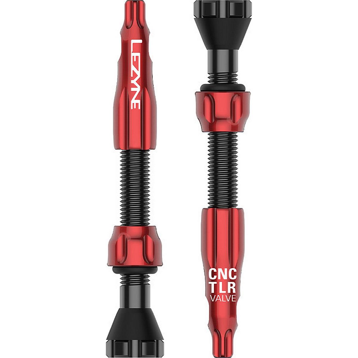 4710582542411 - Lezyne CNC 44mm Tubeless Ventil in Rot mit Kernentferner