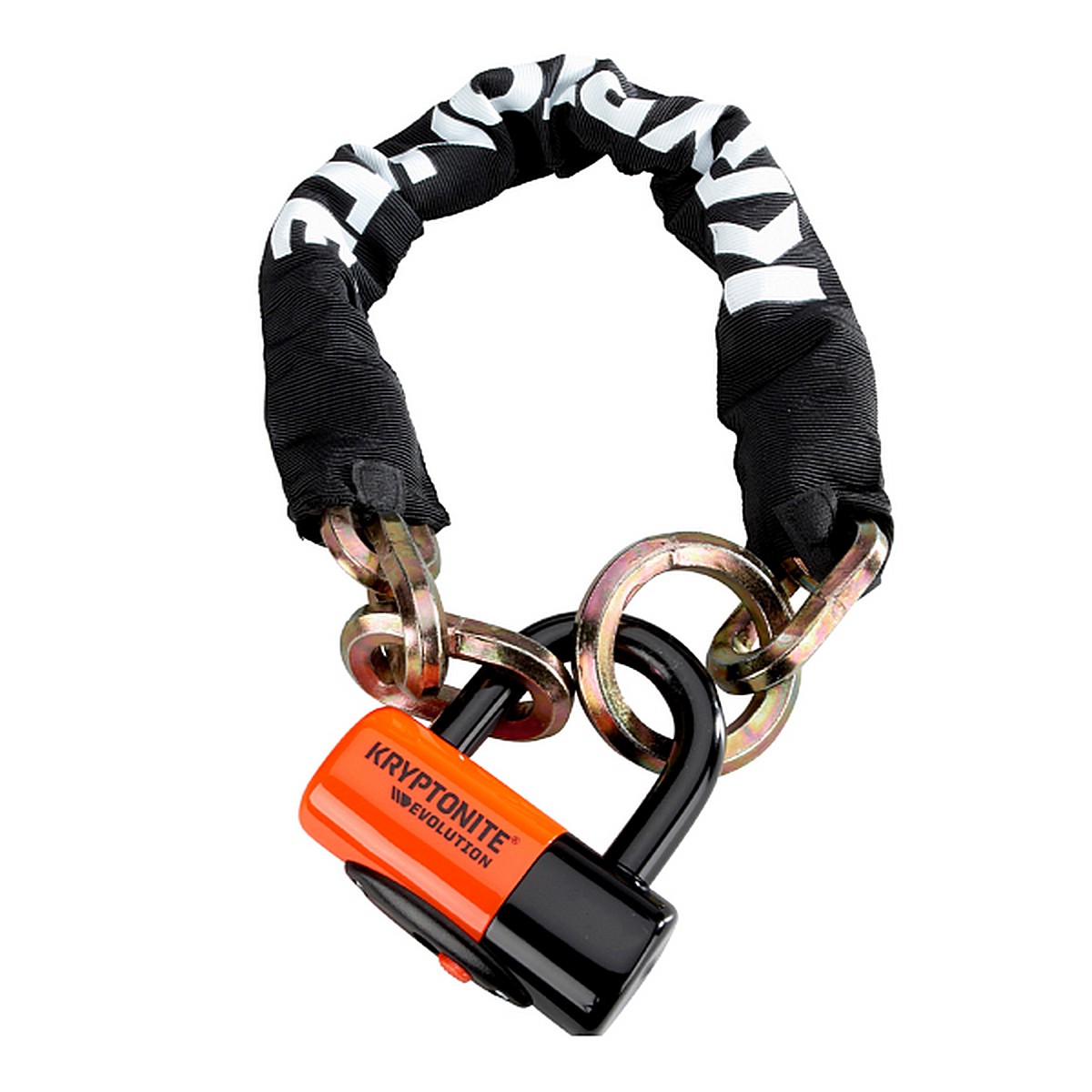 0720018999539 - New York Noose 1275 Sicherheitskette mit Evolution Series 4 Schloss - Schwarz Orange