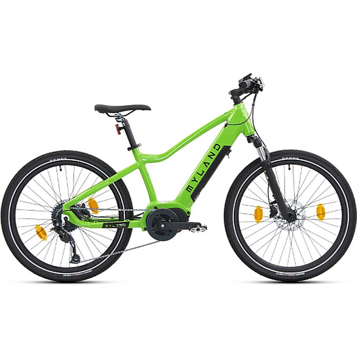 8059796060585 - E-Bike für Kinder Monviso Jr 24 E-Kid Grün mit Shimano 8V und hydraulischen Bremsen