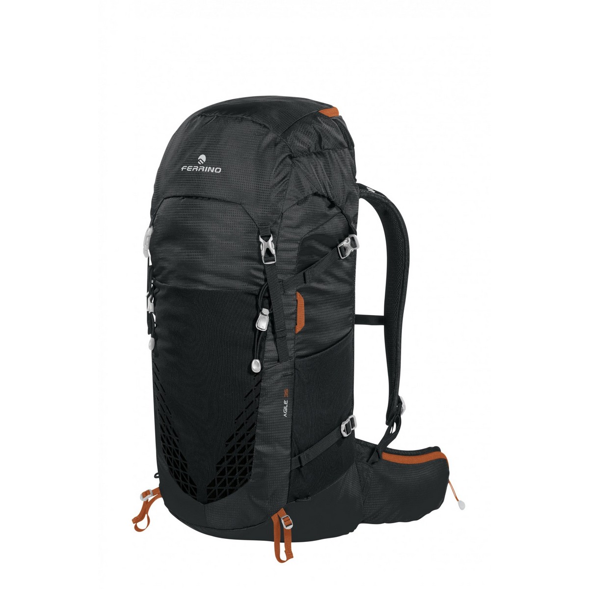 8014044994616 - Agiles 35L Rucksack Schwarz für Trekking mit Hollow Back System