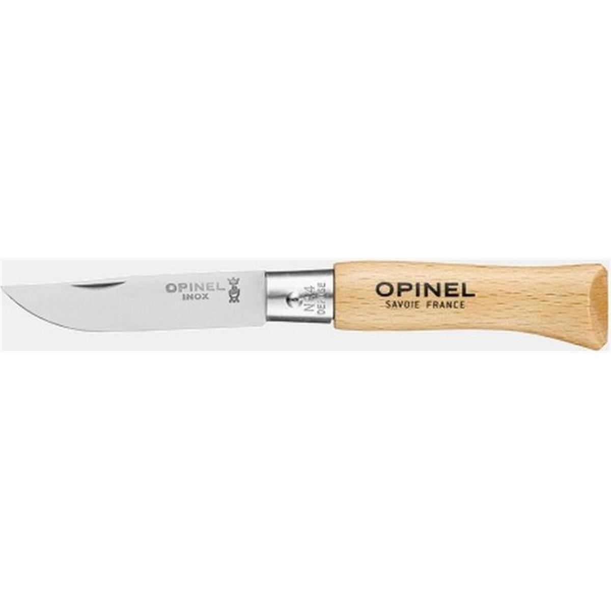 3123841210401 - Set aus 12 Opinel Viroblock N4 Inox mit 5 cm Klinge und Buchenholzgriff