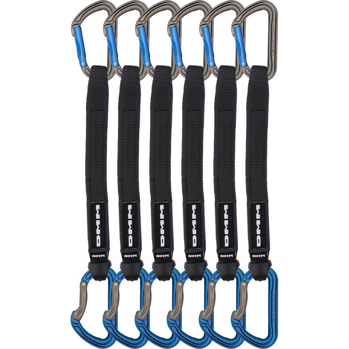 5031290229081 - Set von 6 Tech-Table Expressschlingen 25 cm in Blau für Sportklettern