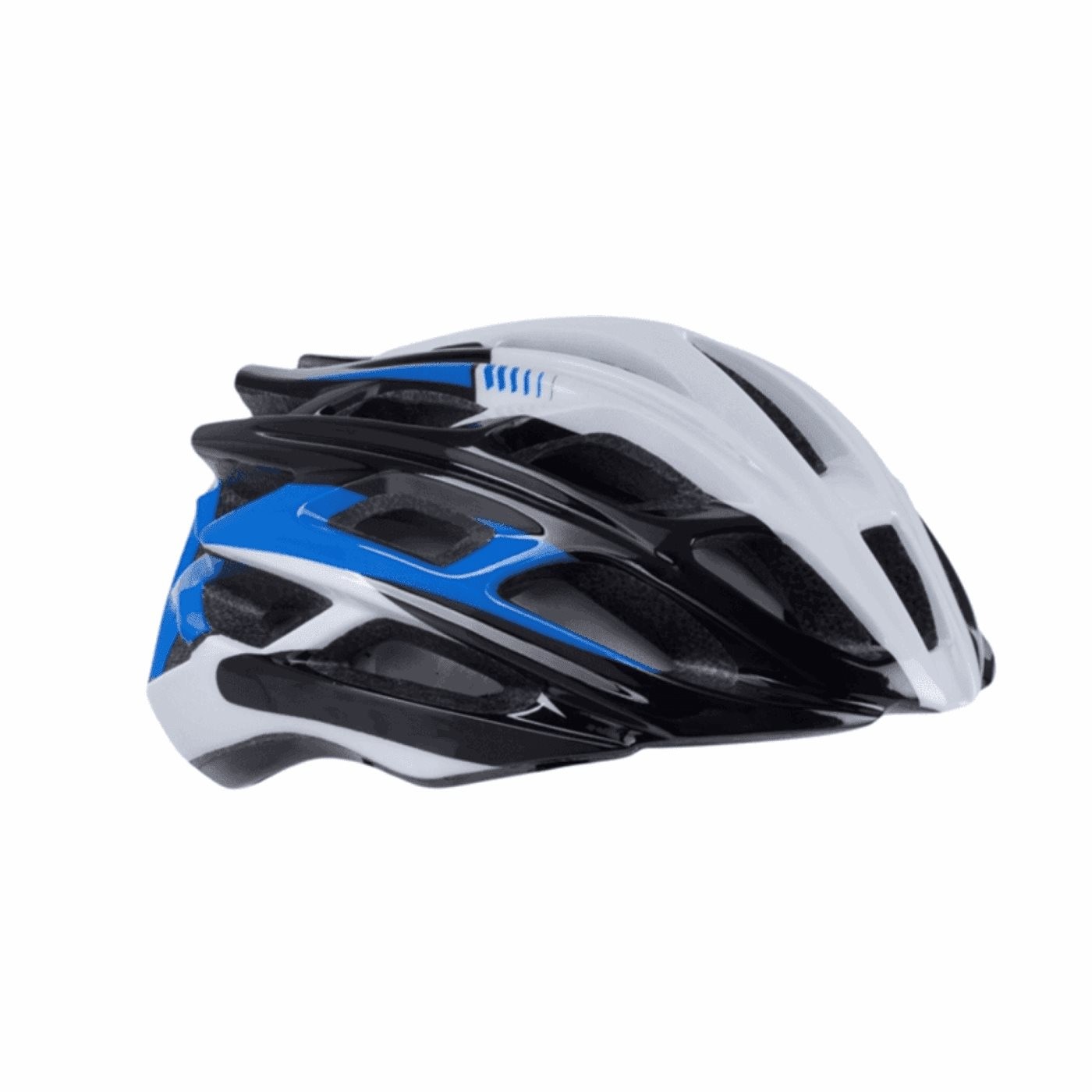 Casco in-mold s-199 bianco/nero/blu taglia 52/58cm