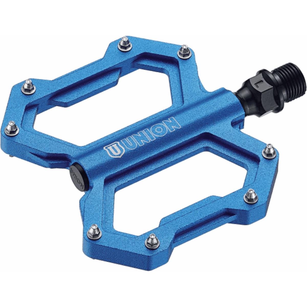 8590966320066 - MTB Freeride Flat Pedale aus Aluminium Blau - Leicht und Widerstandsfähig 304g