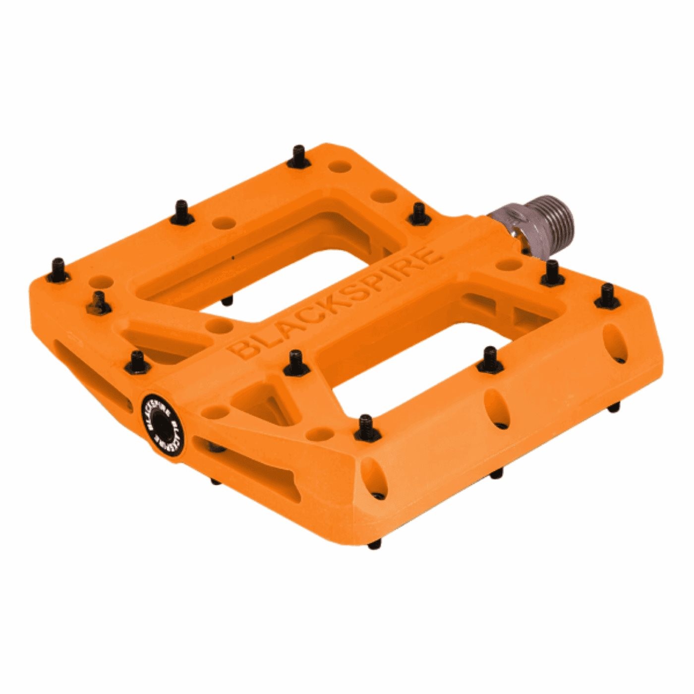 Coppia pedali nylotrax arancio enduro/freeride corpo nylon asse cr-mo