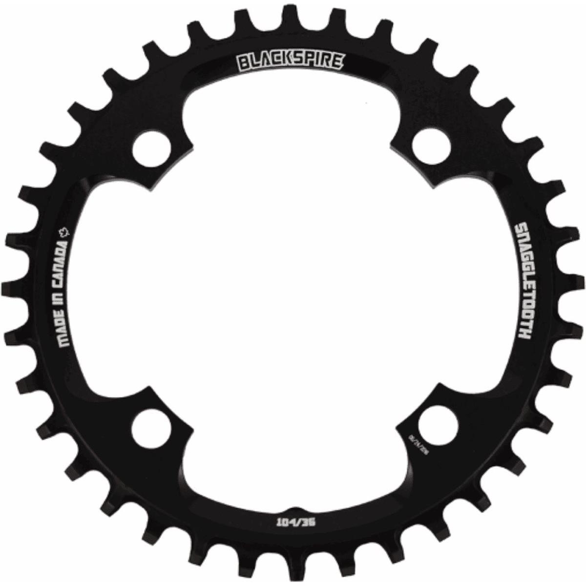 5060276565370 - MTB Krone Snaggletooth 30T 104BCD 11 12V aus schwarzem Aluminium mit Anti-Abfall-Technologie