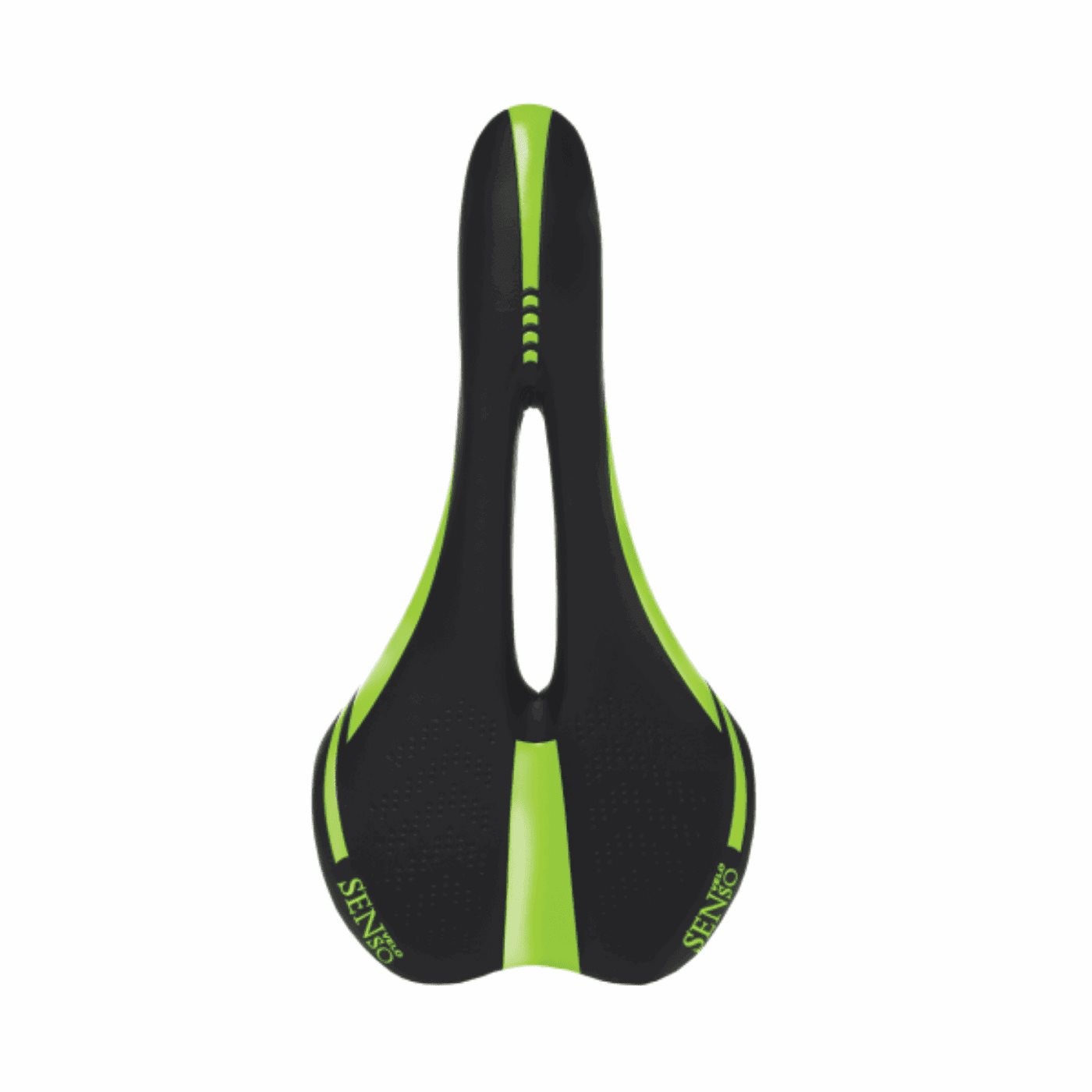 Sella velo senso 3274 con foro, modello sport 3274, colore nero/verde fluo