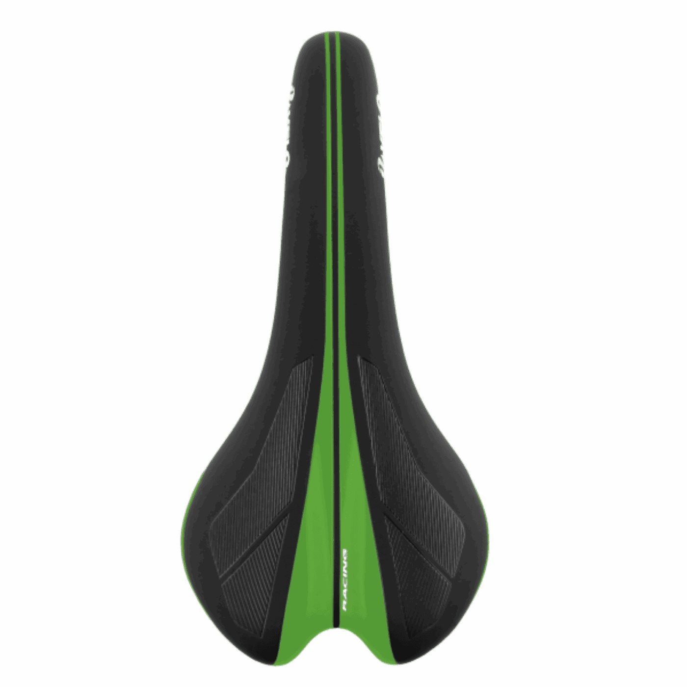 Sella competition nero inserti verde glossy