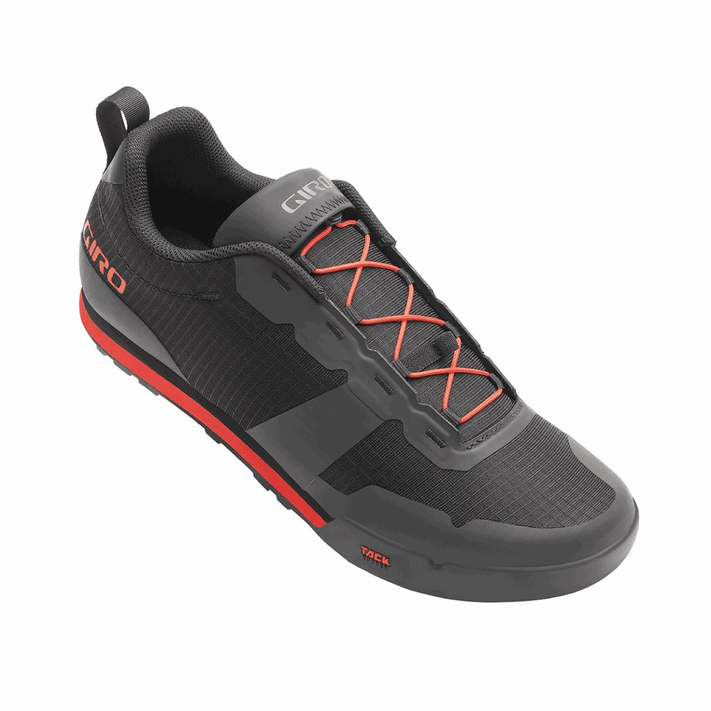 0768686458897 - Tracker Fastlace Schuhe Schwarz Rot Größe 47 mit exzellentem Grip für Flat-Pedale