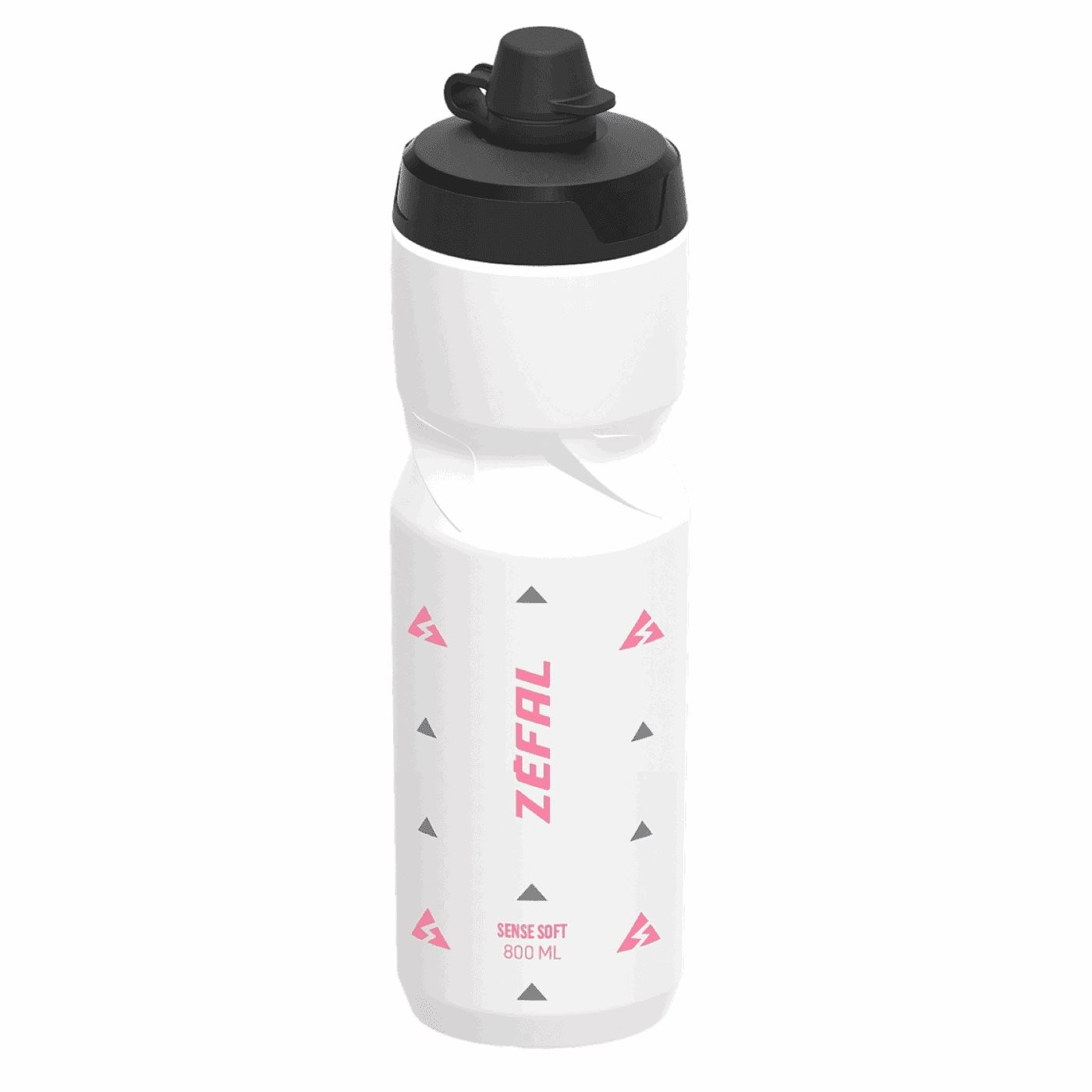 3420586601465 - Sense Soft Trinkflasche 800ml Rosa Weiß mit Schutzdeckel Ergonomisch und Recycelbar