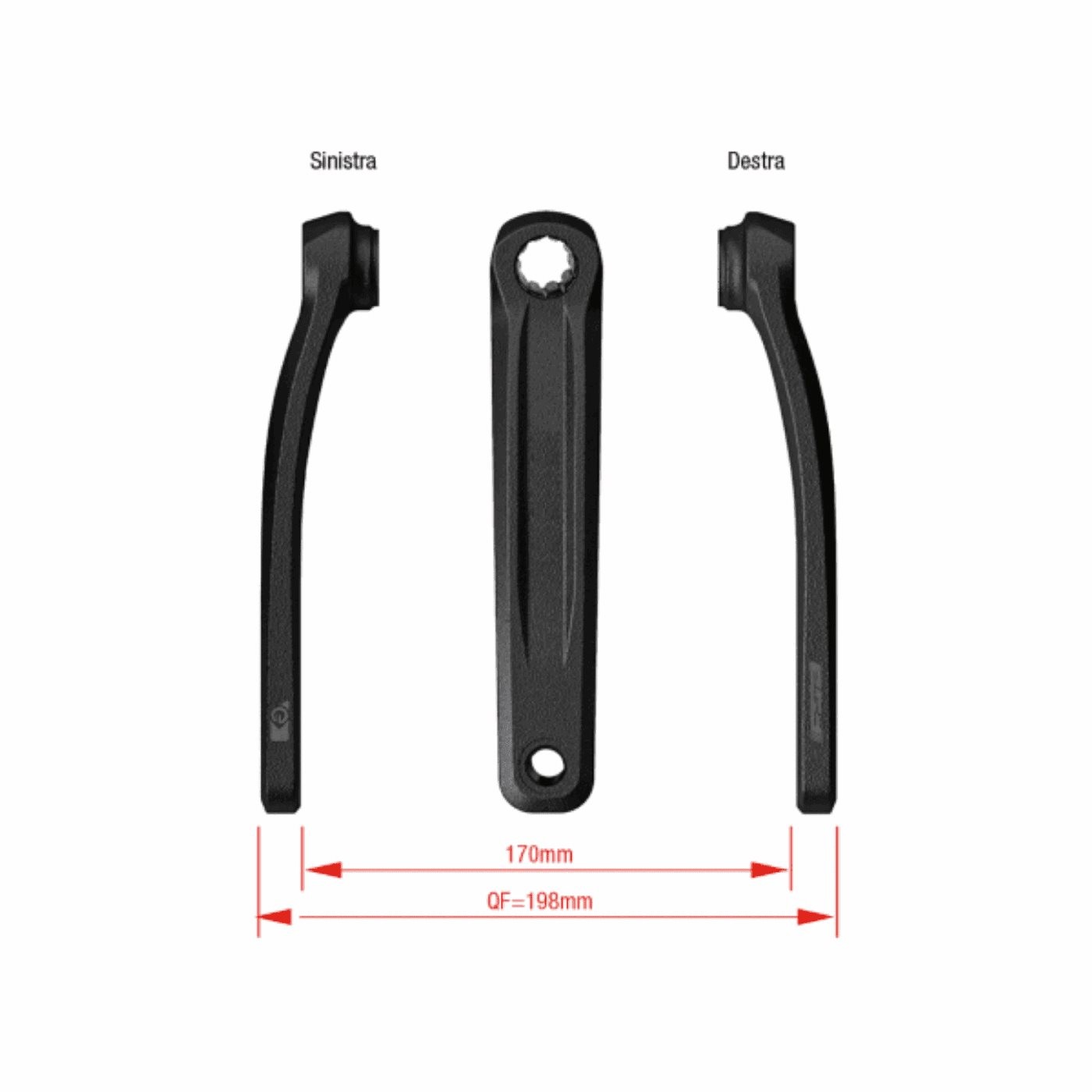 Coppia pedivelle e-bike ck-320 gen3 170mm