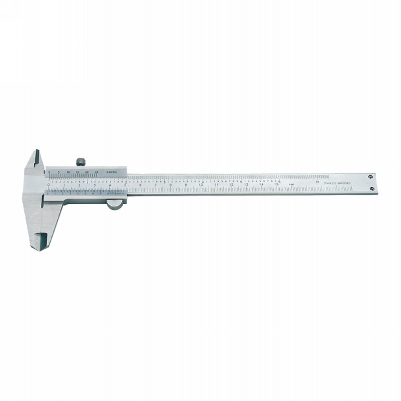 3838909120355 - Verniermaßstab 150mm mit doppelter Skala in Zoll und Millimetern DIN 862